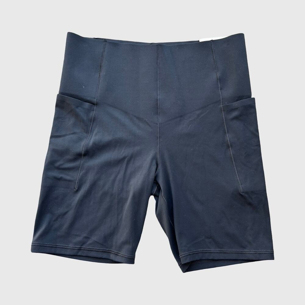Aerie OFFLINE Real Me Xtra Bike Shorts Black Hi Rise 7” Inseam Womens Large NWT